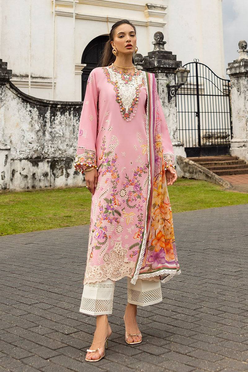 Mushq | Manaram Luxury Lawn 25 | Twinkling Tempos by Maria Faisal - Registered Vendor of : Mushq - type : Ladies Clothes - 100% original wedding dresses