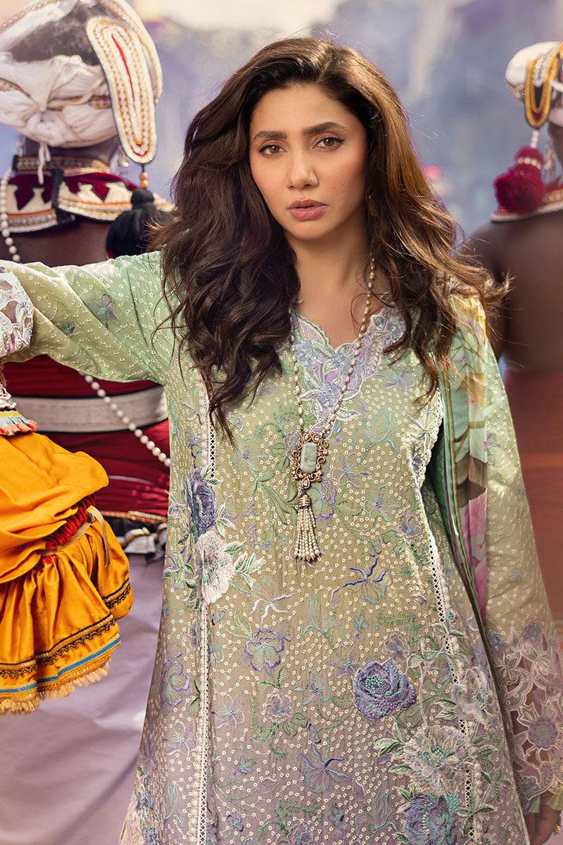 Mushq | Manaram Luxury Lawn 25 | Glittering Grace by Maria Faisal - Registered Vendor of : Mushq - type : Ladies Clothes - 100% original wedding dresses