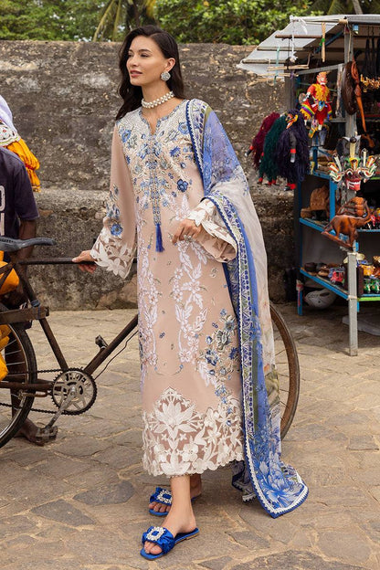 Mushq | Manaram Luxury Lawn 25 | Glistening Groove by Maria Faisal - Registered Vendor of : Mushq - type : Ladies Clothes - 100% original wedding dresses