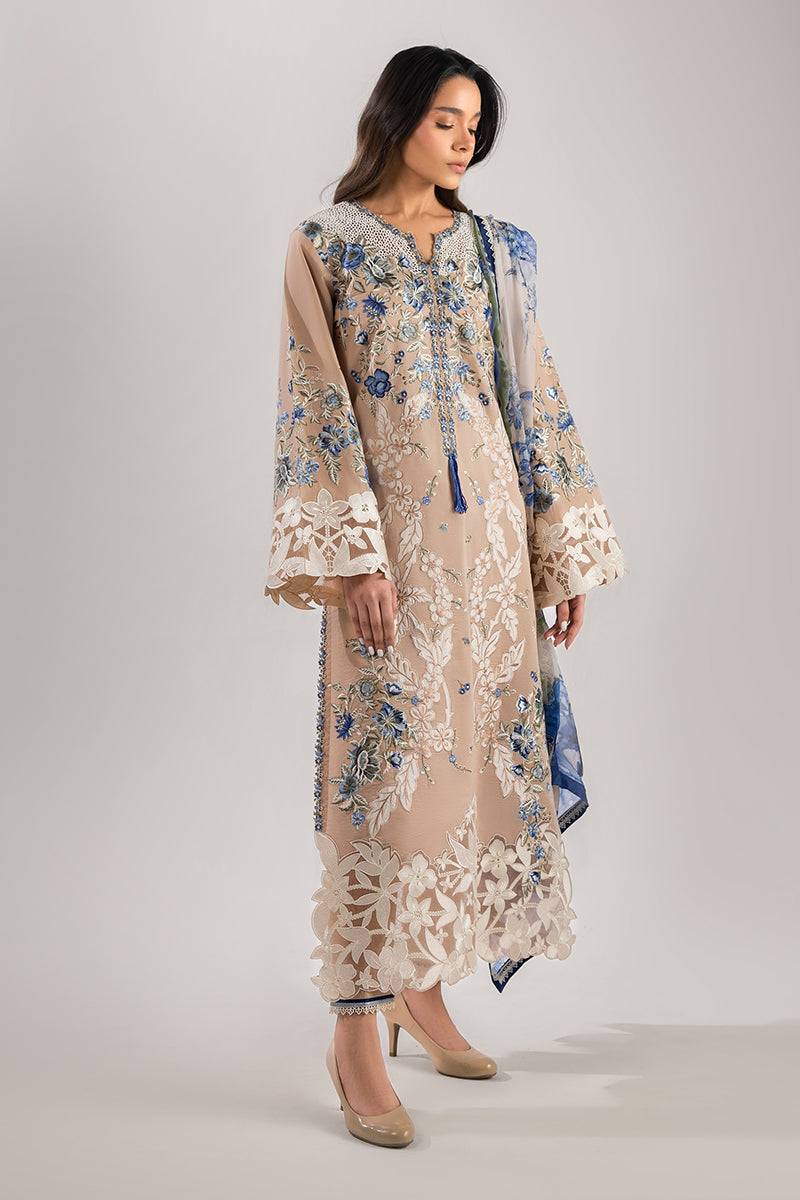 Mushq | Manaram Luxury Lawn 25 | Glistening Groove by Maria Faisal - Registered Vendor of : Mushq - type : Ladies Clothes - 100% original wedding dresses