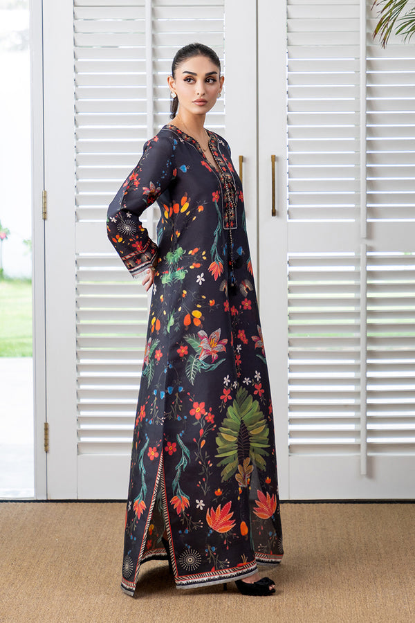 Mina Hassan | Signature Prints | Midnight Chic Kaftan - Ladies Clothes - Maria Faisal