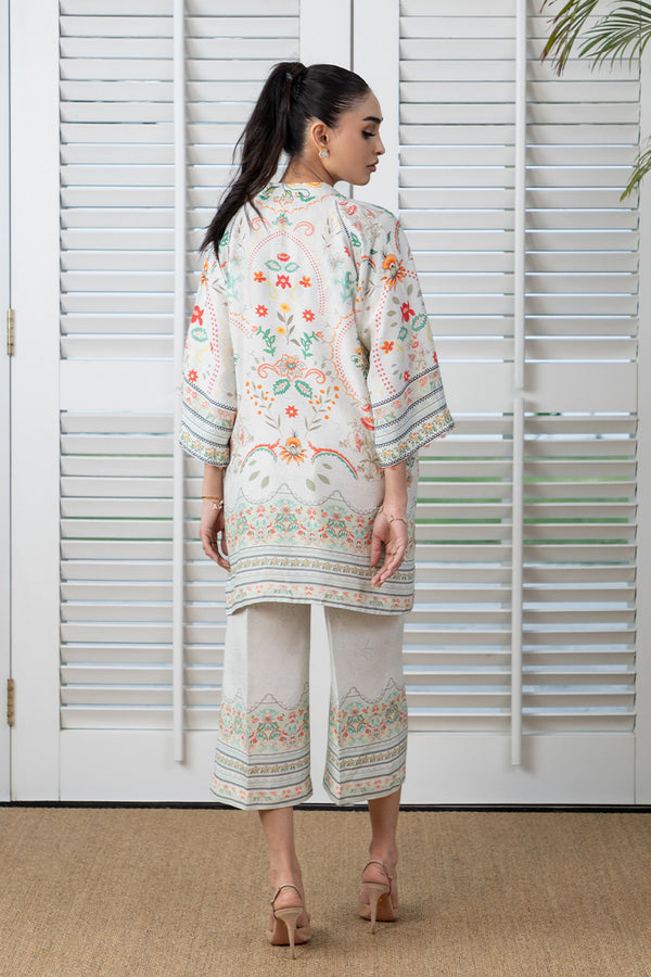 Mina Hassan | Signature Prints | Ivory Glam - Ladies Clothes - Maria Faisal