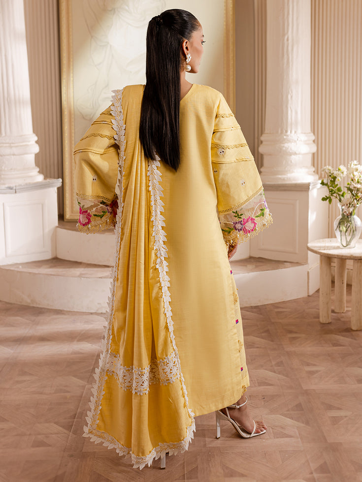 Parishay | Mira Winter | MW-01 | 3 PC Khaddar - Designer Dress with Intricate embroidery and embellishments. Shop elegent wedding dress at Maria Faisal.