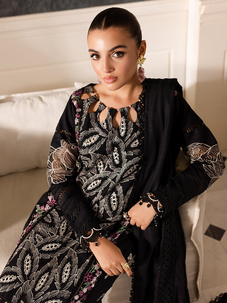 Parishay | Mira Winter |  MW-07 | 3 PC Crepe - Designer Dress with Intricate embroidery and embellishments. Shop elegent wedding dress at Maria Faisal.