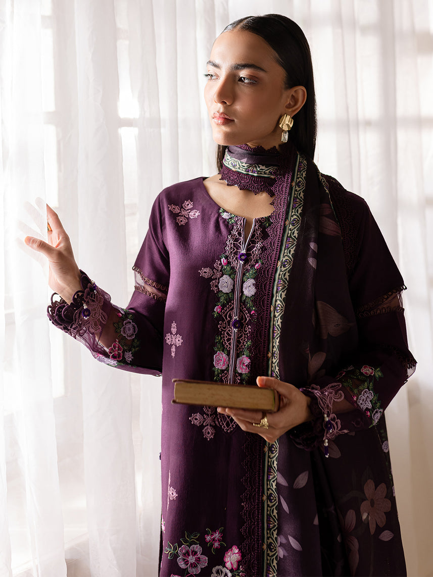 Parishay | Mira Winter | MW-10 | 3 PC Crepe - Designer Dress with Intricate embroidery and embellishments. Shop elegent wedding dress at Maria Faisal.