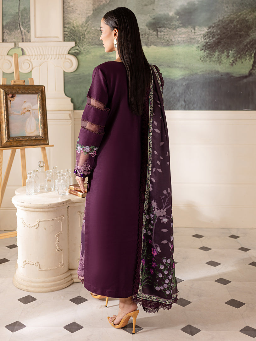 Parishay | Mira Winter | MW-10 | 3 PC Crepe - Designer Dress with Intricate embroidery and embellishments. Shop elegent wedding dress at Maria Faisal.