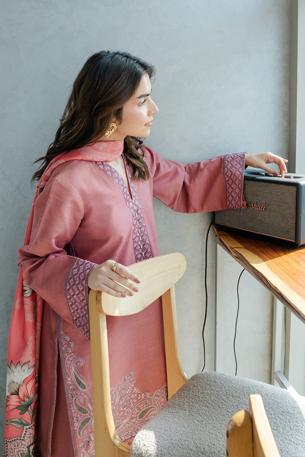 MOCHA MIST - MWS5815 – authentic Pakistani dress from the Latte Layers Pret collection for women in the UK