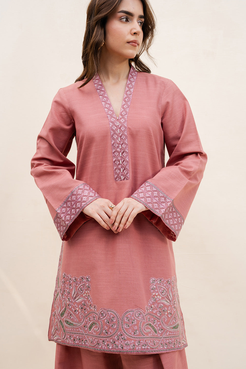 MOCHA MIST - MWS5815 – authentic Pakistani dress from the Latte Layers Pret collection for women in the UK