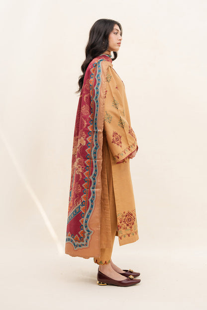 TOFFEE TIDES - MWS5820 – authentic Pakistani dress from the Latte Layers Pret collection for women in the UK