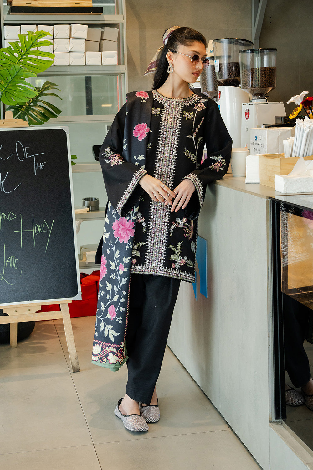 HAZEL HAZE - MWS5823 – authentic Pakistani dress from the Latte Layers Pret collection for women in the UK