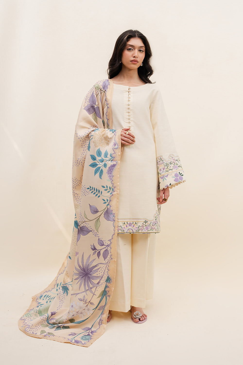 OAT GLOW - MWS5824 – authentic Pakistani dress from the Latte Layers Pret collection for women in the UK