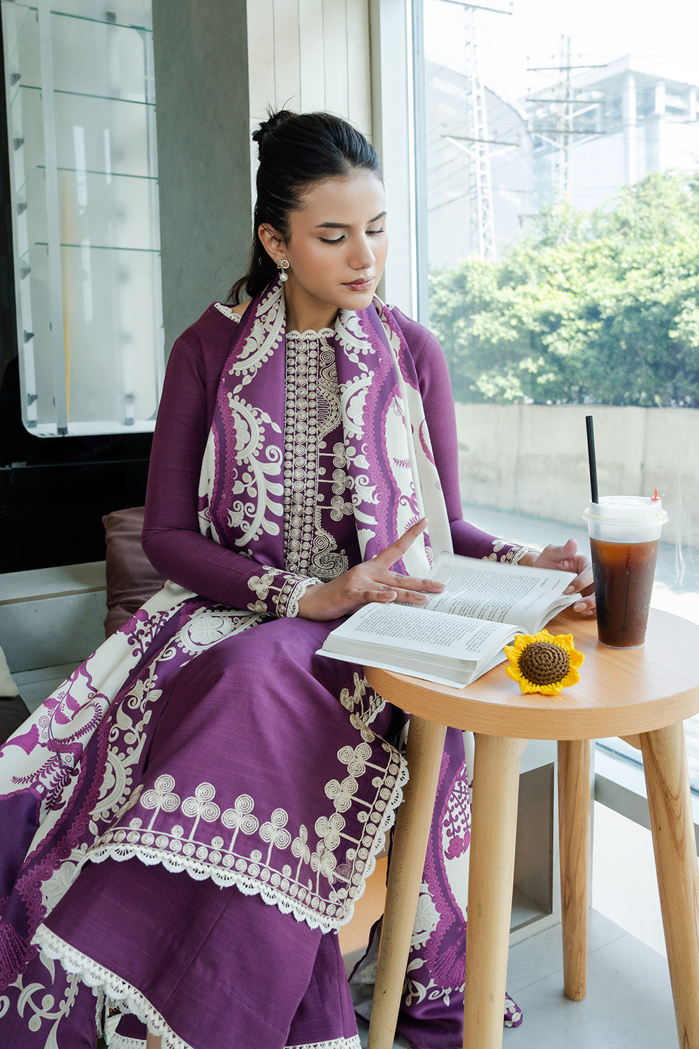 CHAI CLOUD - MWS5825 – authentic Pakistani dress from the Latte Layers Pret collection for women in the UK