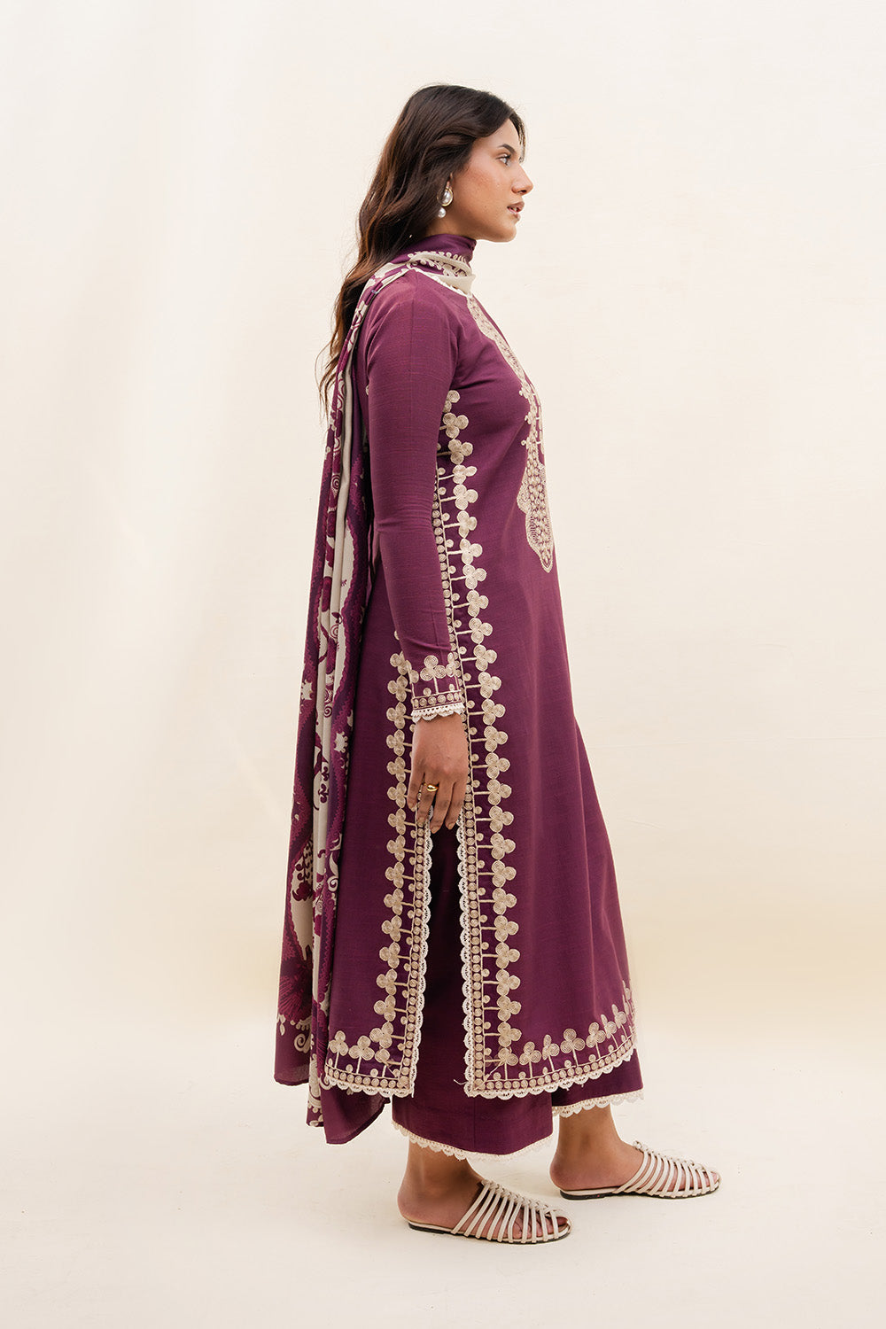 CHAI CLOUD - MWS5825 – authentic Pakistani dress from the Latte Layers Pret collection for women in the UK