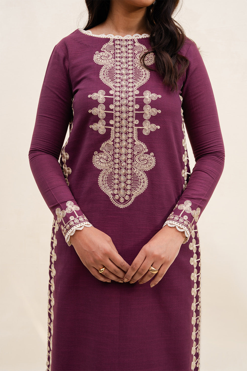 CHAI CLOUD - MWS5825 – authentic Pakistani dress from the Latte Layers Pret collection for women in the UK
