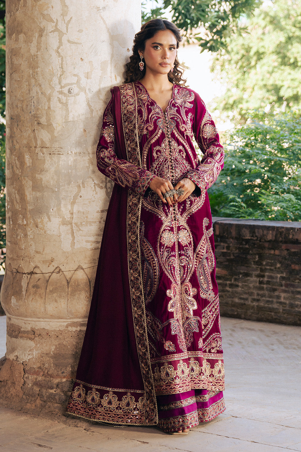 Maryum N Maria | Gulshan e Makhmal | GAeLLE - MWS5891 - Formal Dress - available at Maria Faisal in UK and USA.