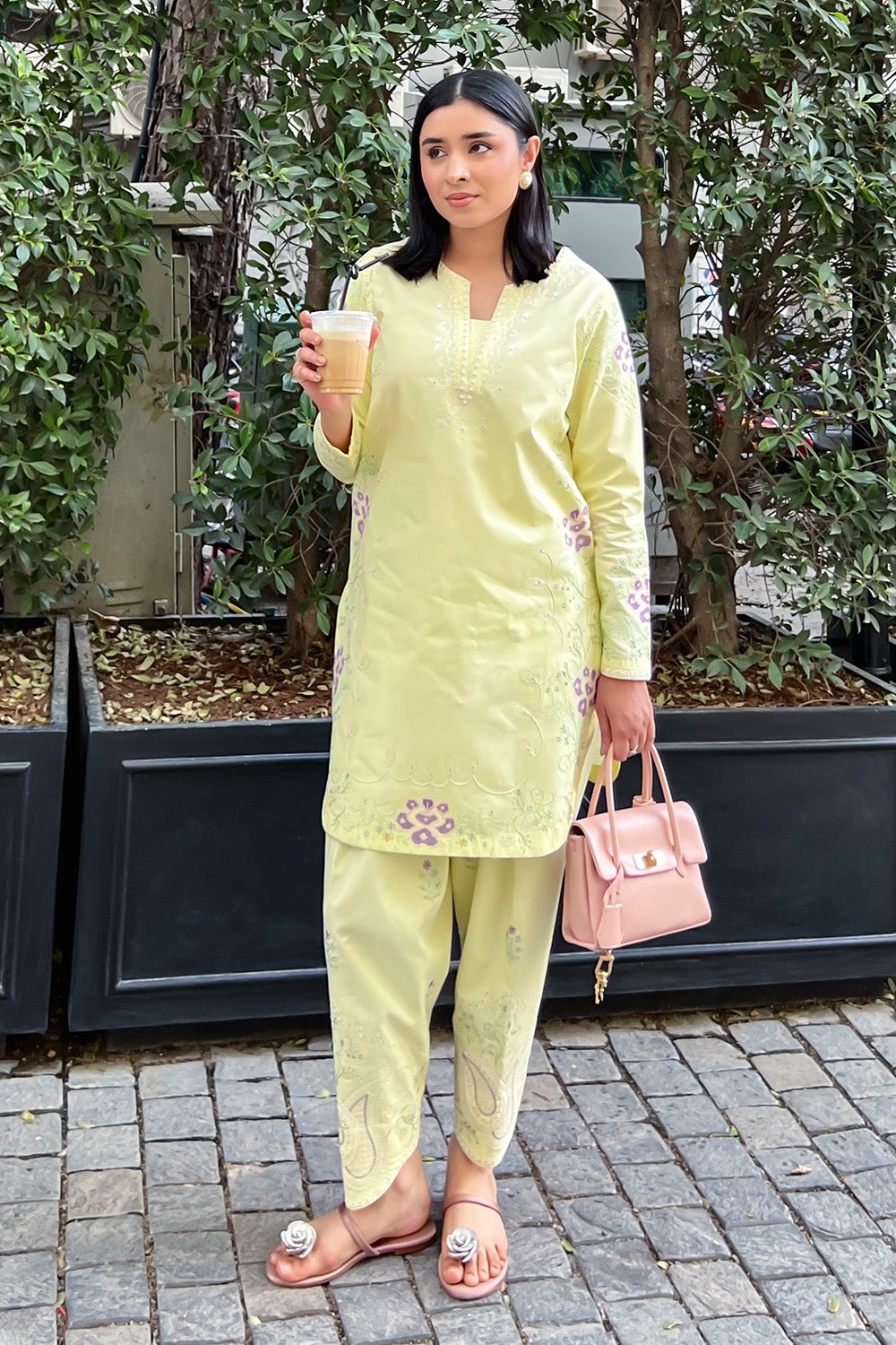 Maryum N Maria | Everywear Casuals | ZOONA - MWS6206 - Casual Dress - available at Maria Faisal in UK and USA.