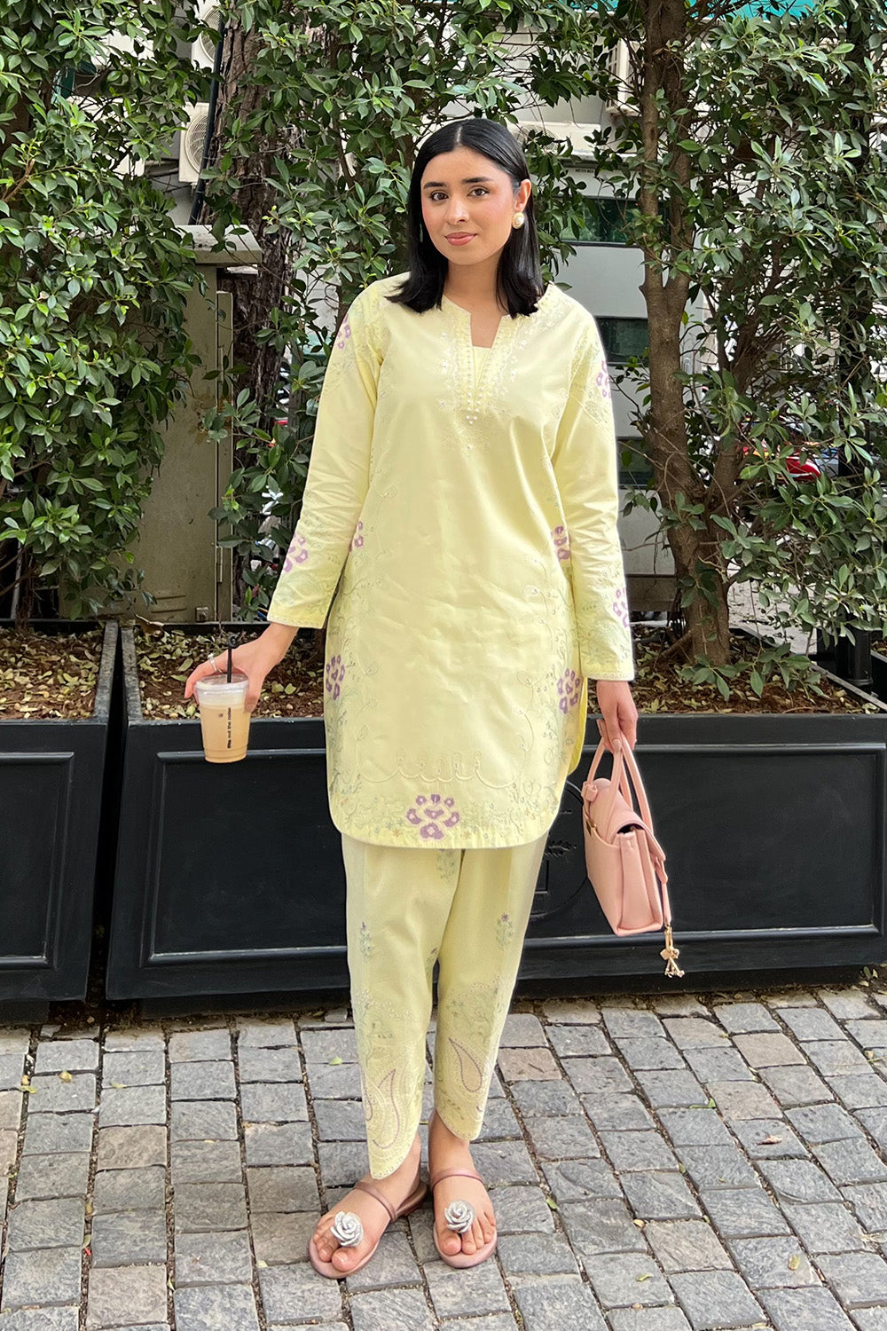 Maryum N Maria | Everywear Casuals | ZOONA - MWS6206 - Casual Dress - available at Maria Faisal in UK and USA.