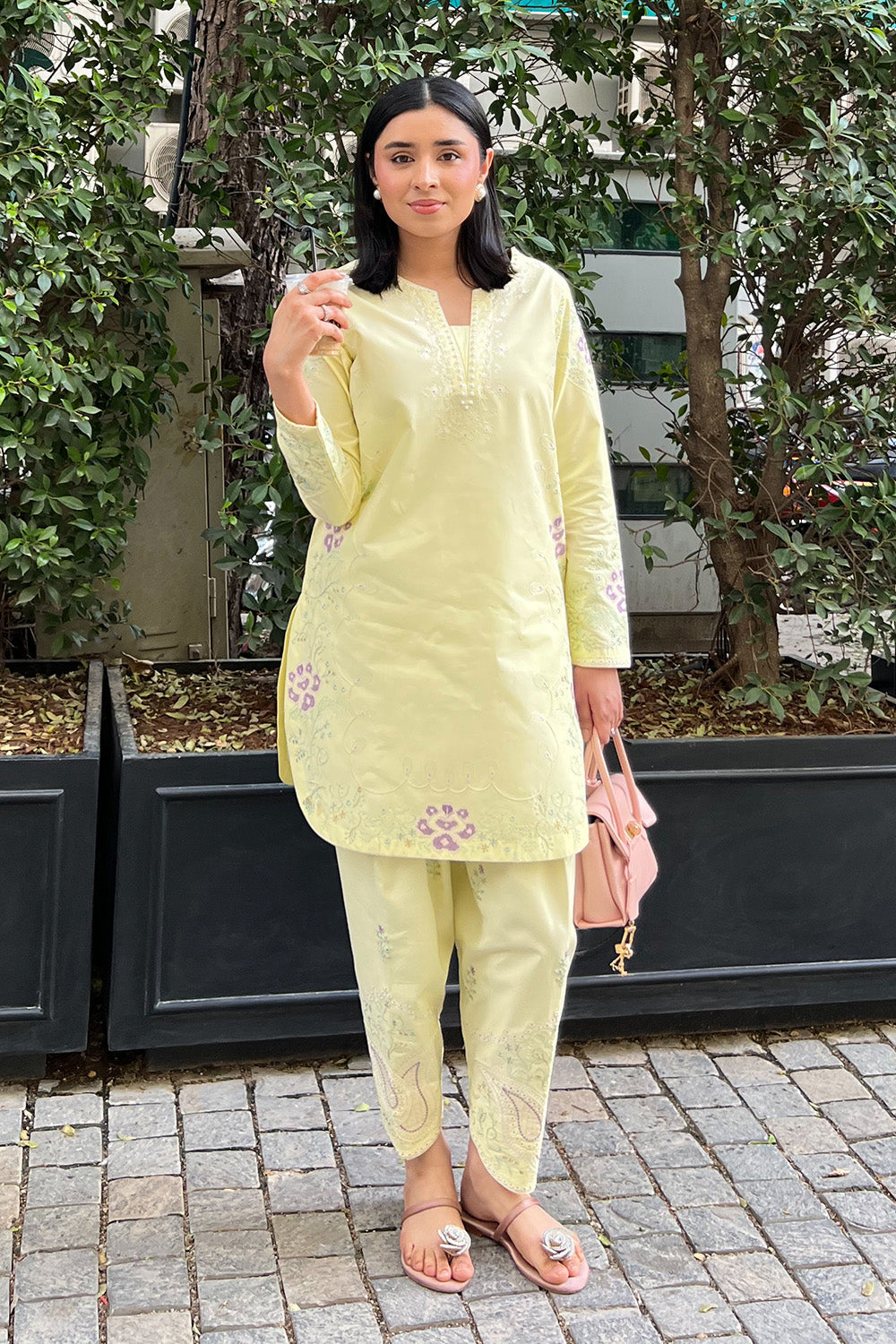Maryum N Maria | Everywear Casuals | ZOONA - MWS6206 - Casual Dress - available at Maria Faisal in UK and USA.