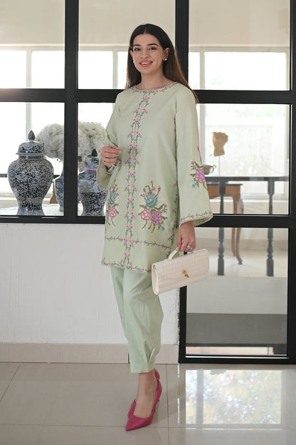 Maryum N Maria | Everywear Casuals | ZAINA - MWS6207 - Casual Dress - available at Maria Faisal in UK and USA.