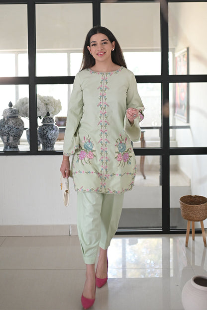 Maryum N Maria | Everywear Casuals | ZAINA - MWS6207 - Casual Dress - available at Maria Faisal in UK and USA.