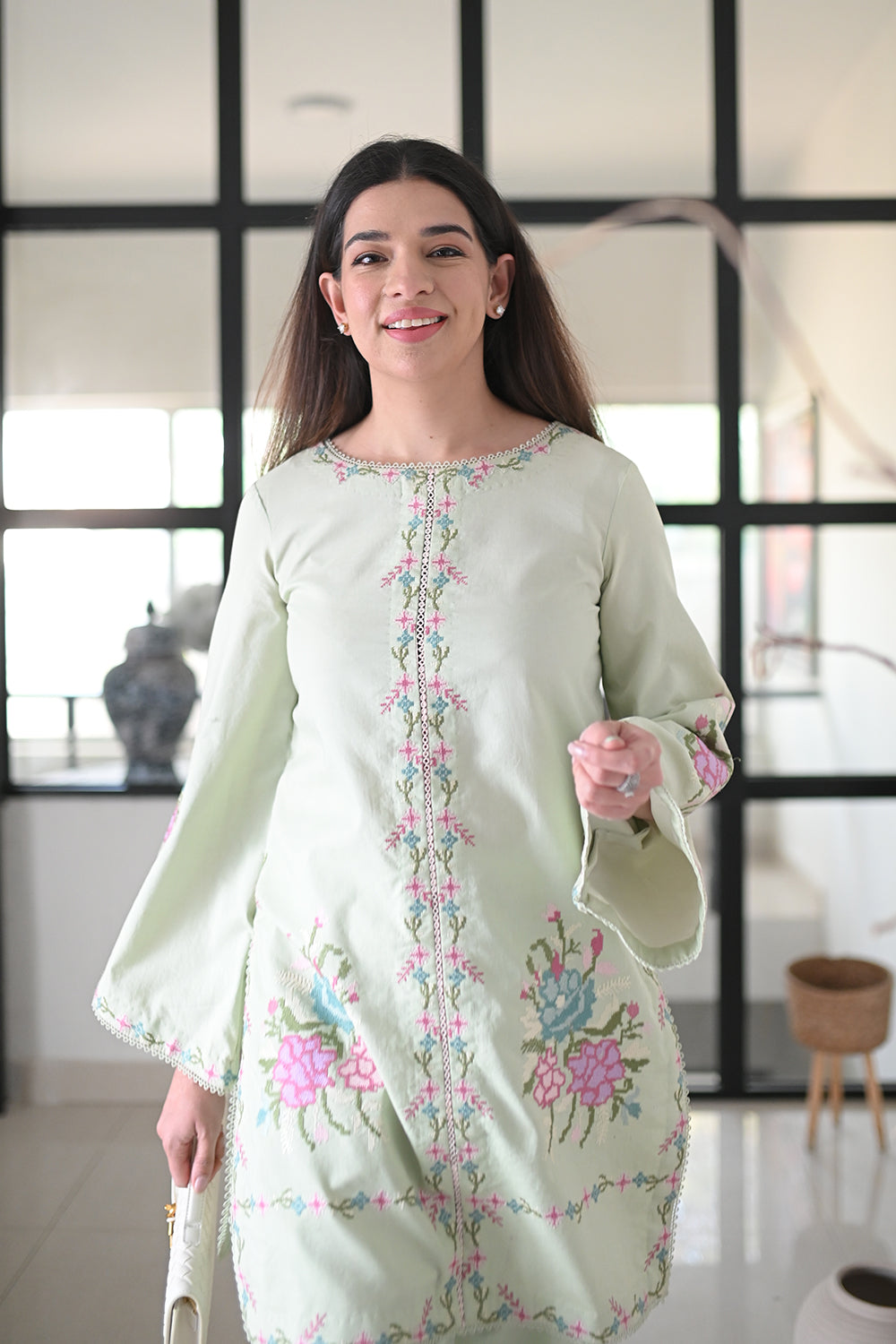Maryum N Maria | Everywear Casuals | ZAINA - MWS6207 - Casual Dress - available at Maria Faisal in UK and USA.
