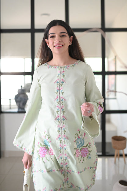 Maryum N Maria | Everywear Casuals | ZAINA - MWS6207 - Casual Dress - available at Maria Faisal in UK and USA.