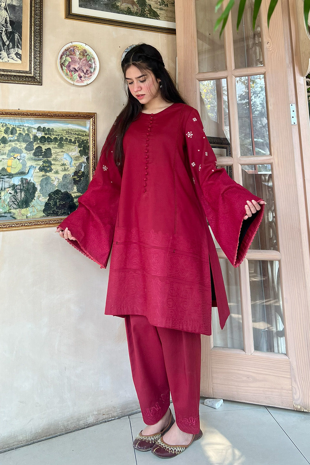 Maryum N Maria | Everywear Casuals | SURAI - MWS6220 - Casual Dress - available at Maria Faisal in UK and USA.