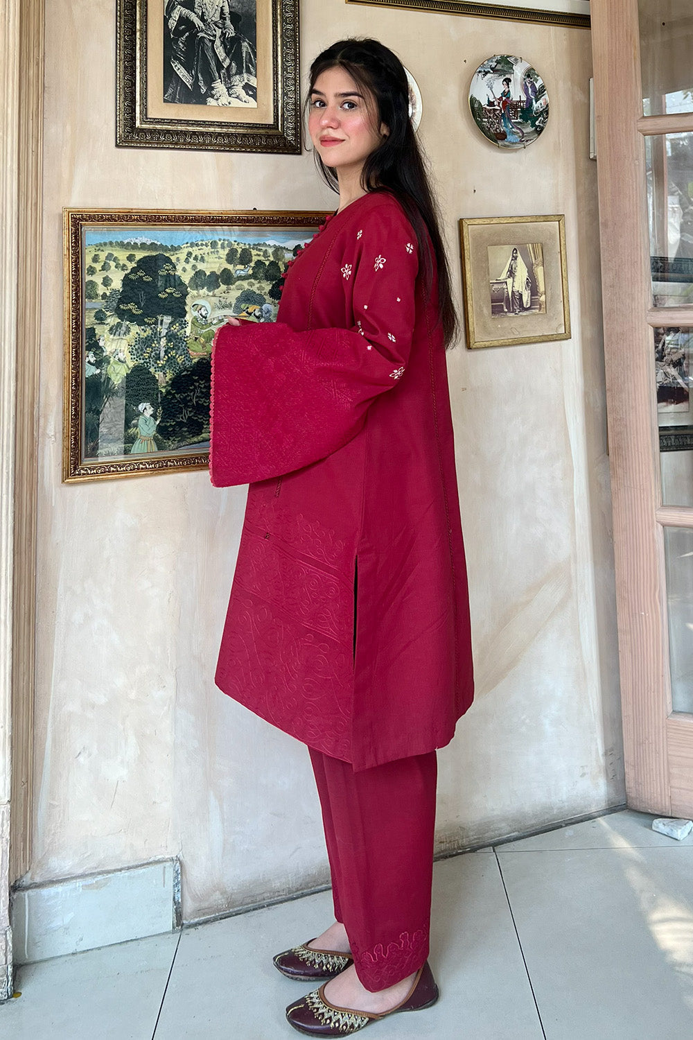 Maryum N Maria | Everywear Casuals | SURAI - MWS6220 - Casual Dress - available at Maria Faisal in UK and USA.
