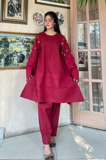 Maryum N Maria | Everywear Casuals | SURAI - MWS6220 - Casual Dress - available at Maria Faisal in UK and USA.