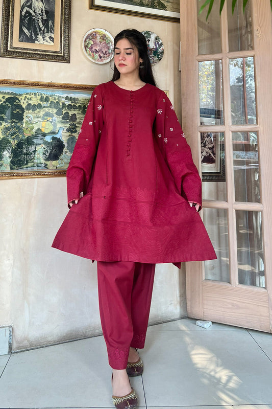 Maryum N Maria | Everywear Casuals | SURAI - MWS6220 - Casual Dress - available at Maria Faisal in UK and USA.