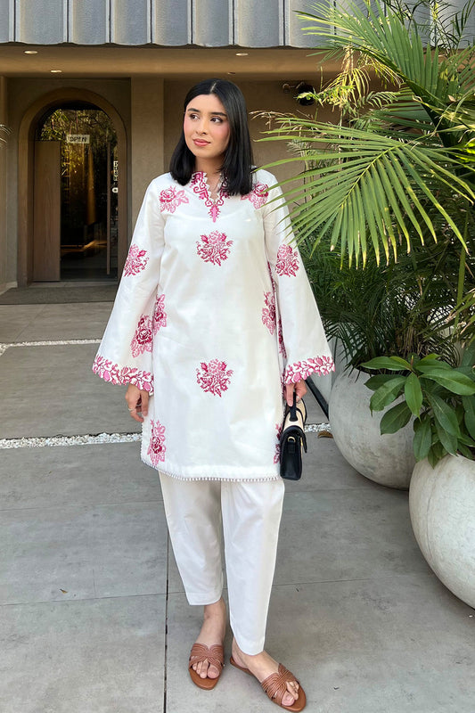 Maryum N Maria | Everywear Casuals | SHAMMA - MWS6223 - Casual Dress - available at Maria Faisal in UK and USA.