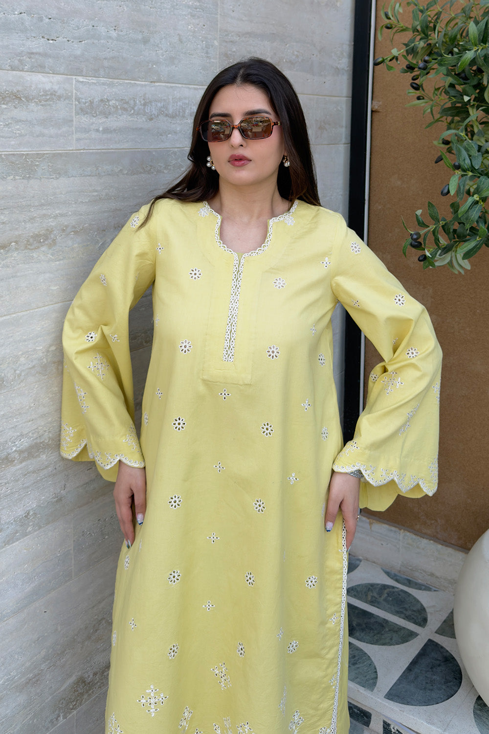 Maryum N Maria | Everywear Casuals | SEHER - MWS6225 - Casual Dress - available at Maria Faisal in UK and USA.