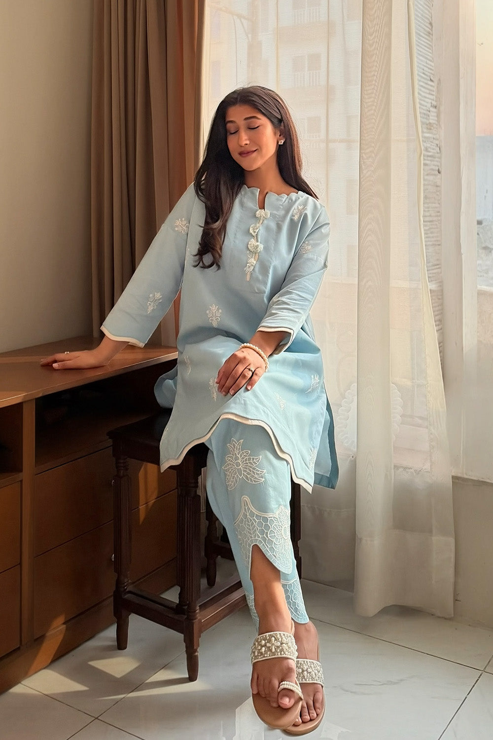 Maryum N Maria | Everywear Casuals | BAHAR - MWS6266 - Casual Dress - available at Maria Faisal in UK and USA.