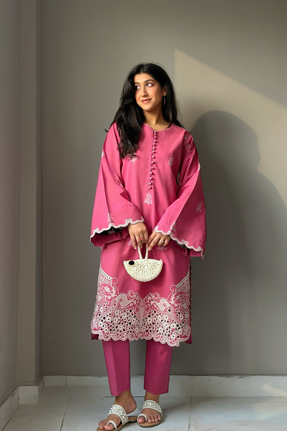 Maryum N Maria | Everywear Casuals | GULNAAZ - MWS6270 - Casual Dress - available at Maria Faisal in UK and USA.