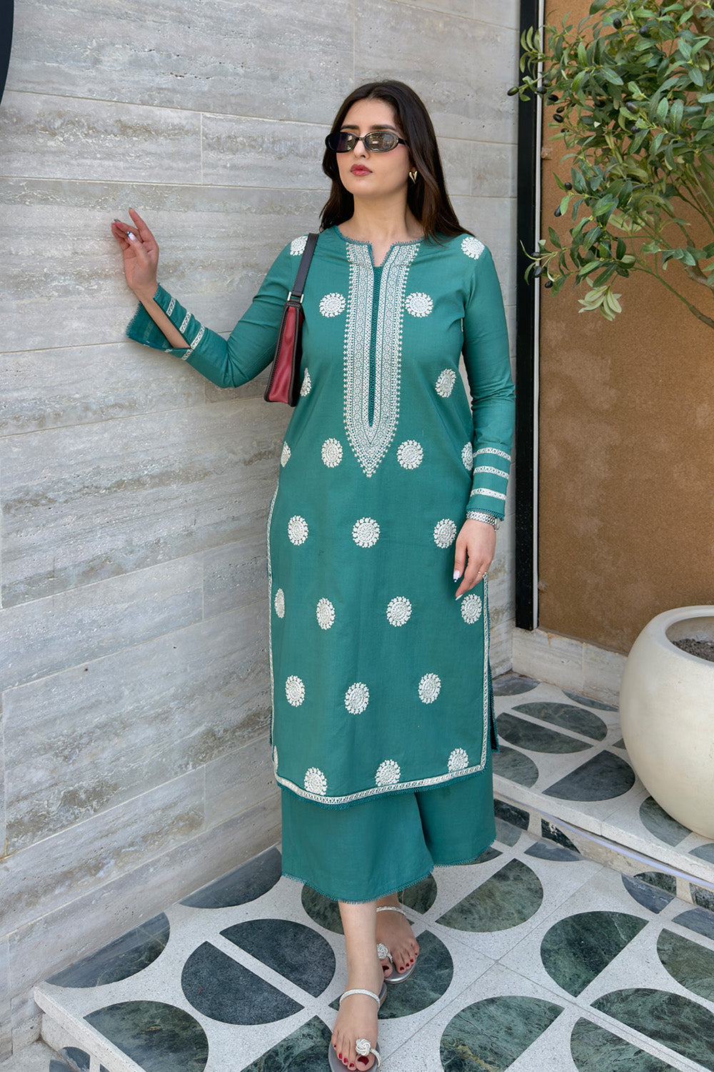 Maryum N Maria | Everywear Casuals | YUSRA - MWS6272 - Casual Dress - available at Maria Faisal in UK and USA.