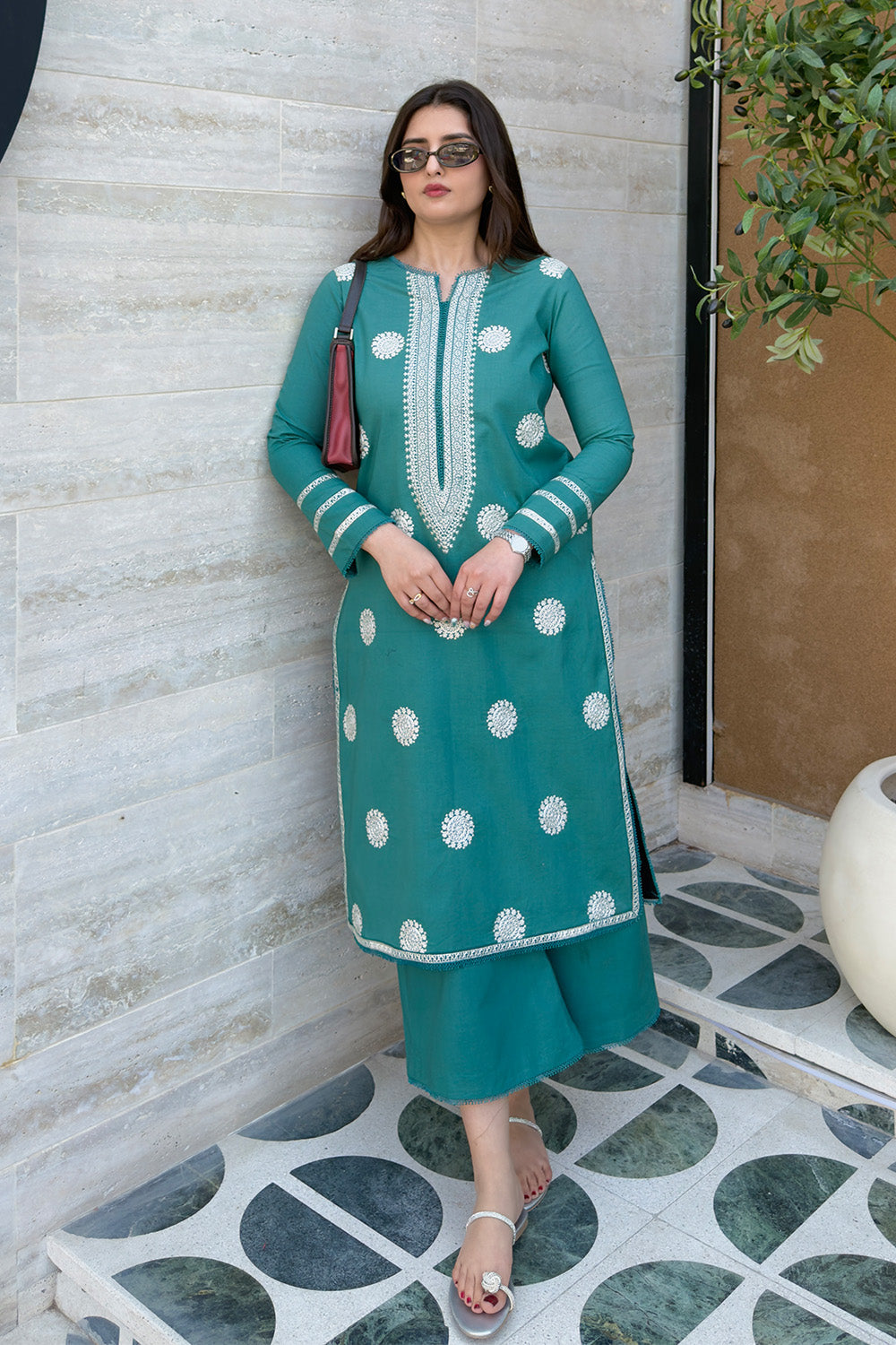 Maryum N Maria | Everywear Casuals | YUSRA - MWS6272 - Casual Dress - available at Maria Faisal in UK and USA.