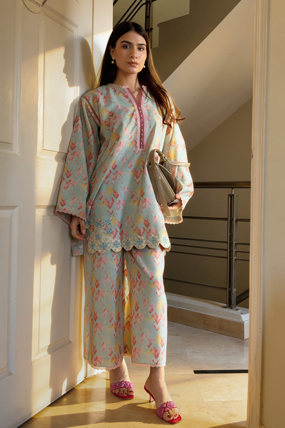 Maryum N Maria | Everywear Casuals | LEILA - MWS6275 - Casual Dress - available at Maria Faisal in UK and USA.