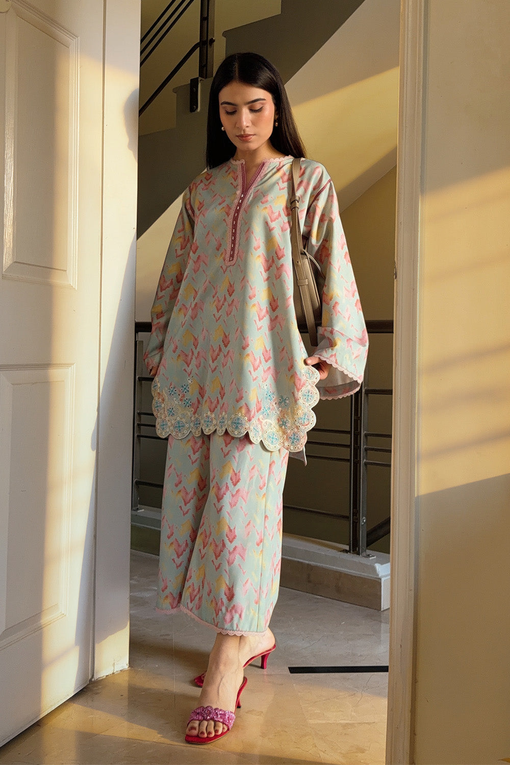 Maryum N Maria | Everywear Casuals | LEILA - MWS6275 - Casual Dress - available at Maria Faisal in UK and USA.