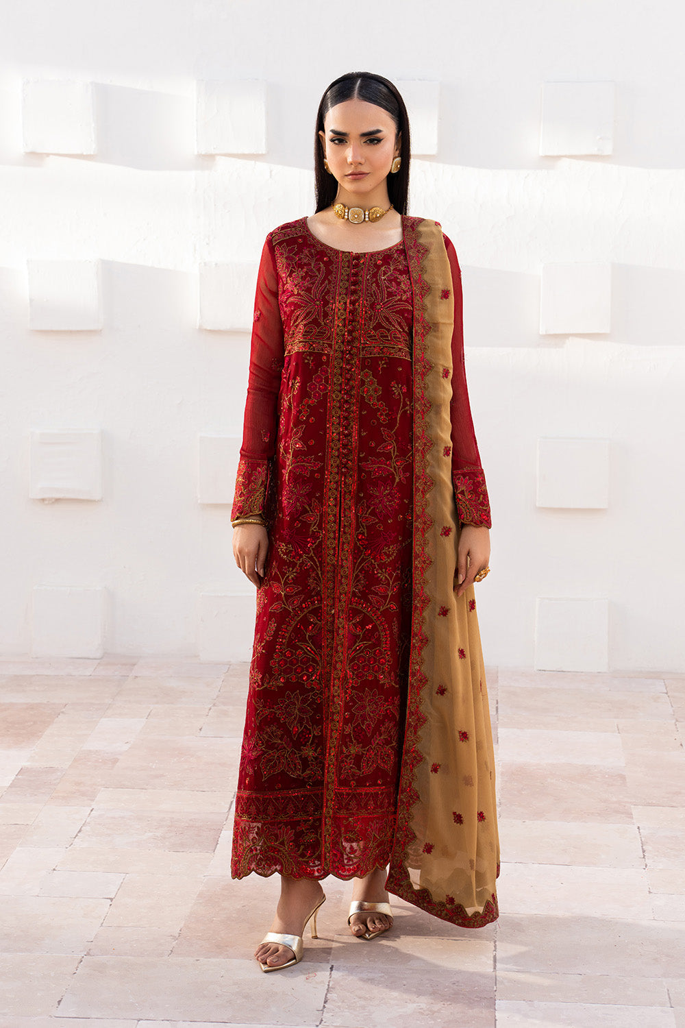 Maryum N Maria | Luxury Edit | KESHET - MWU5682 - Luxury Dress - available at Maria Faisal in UK and USA.