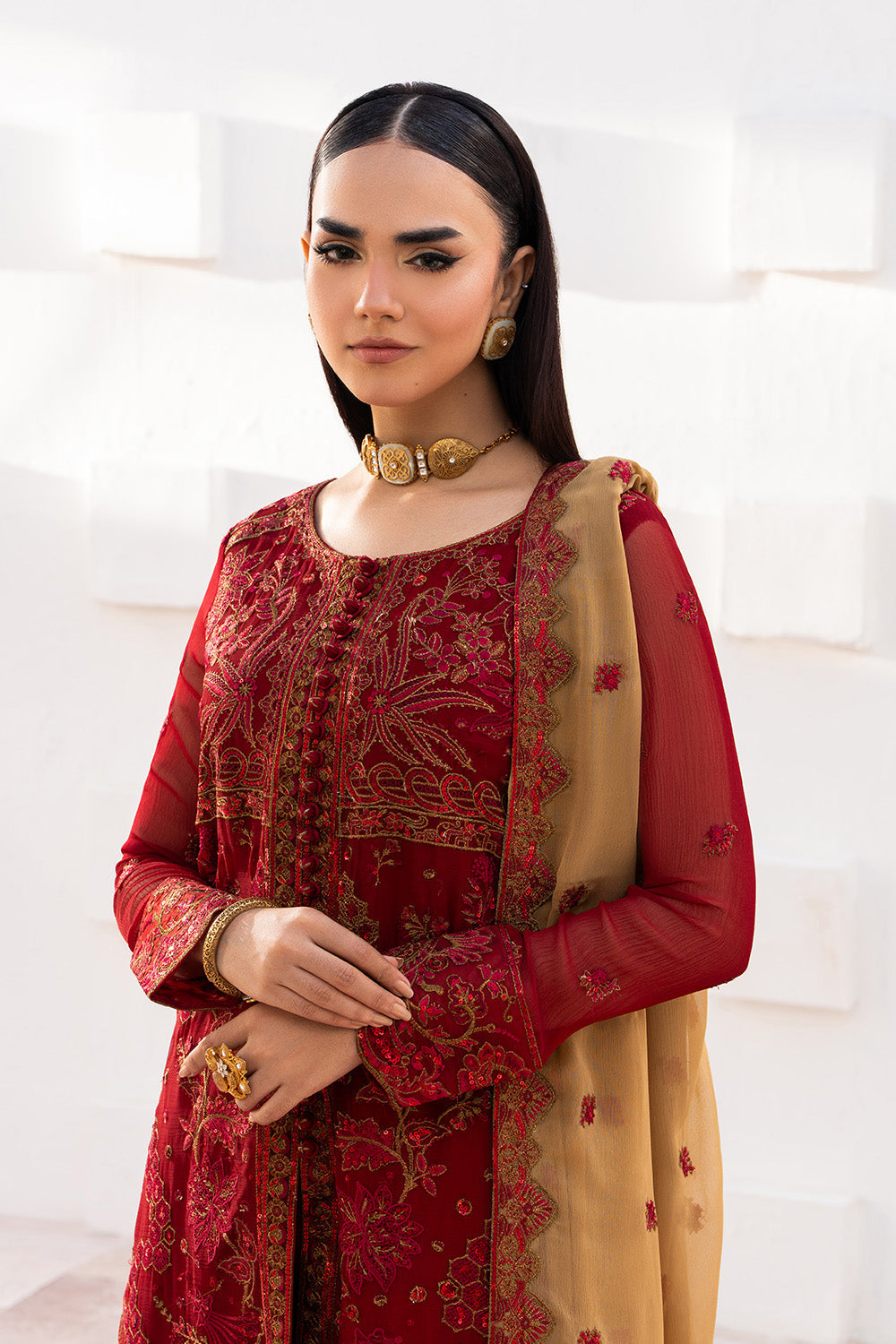 Maryum N Maria | Luxury Edit | KESHET - MWU5682 - Luxury Dress - available at Maria Faisal in UK and USA.