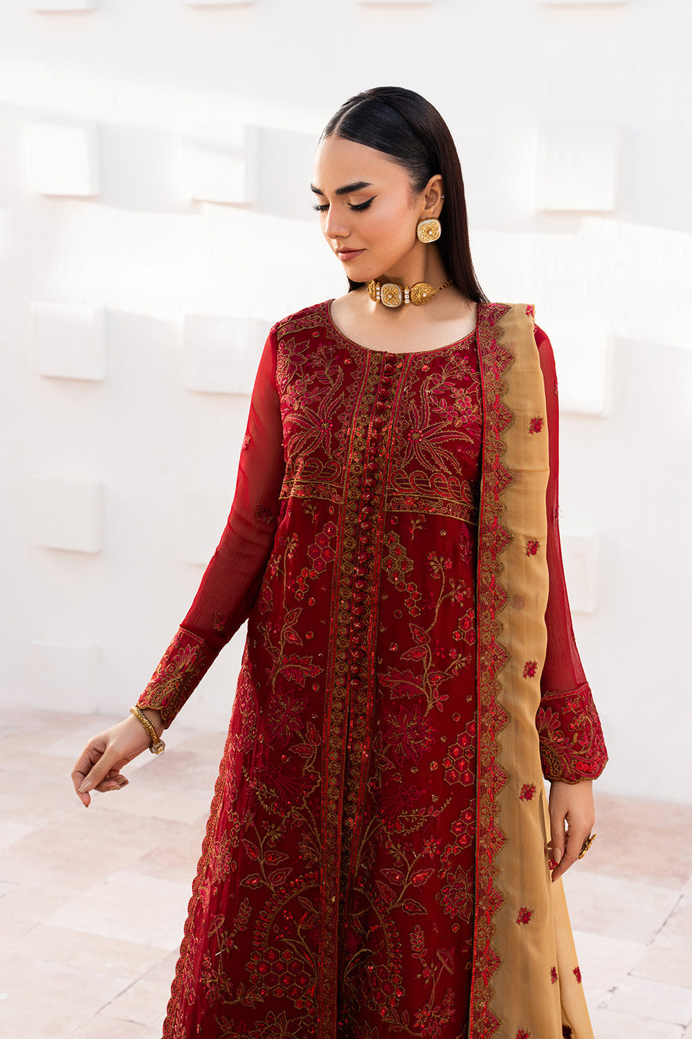Maryum N Maria | Luxury Edit | KESHET - MWU5682 - Luxury Dress - available at Maria Faisal in UK and USA.