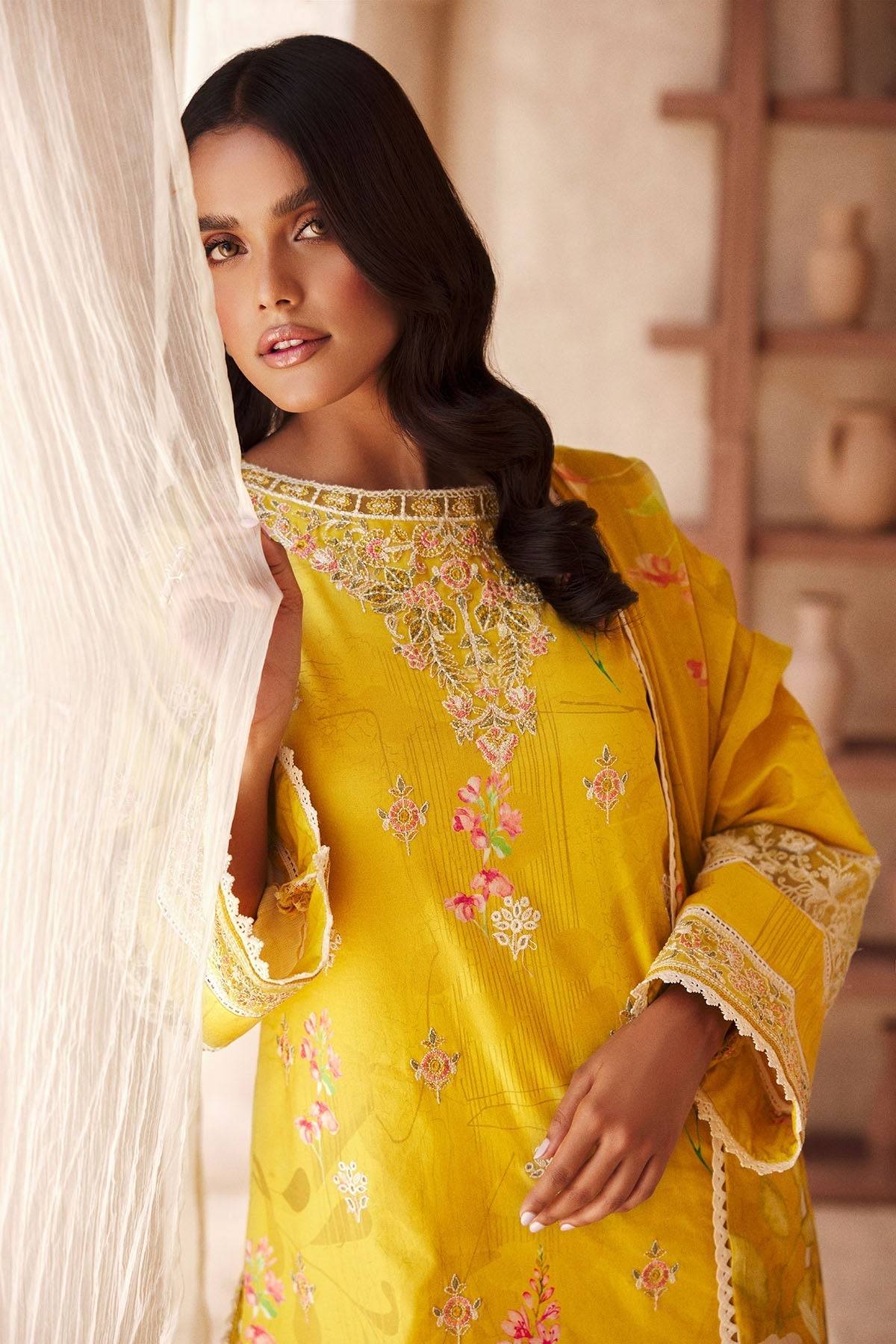 Motifz | Premium Lawn 25 | 3741-ELIE by Maria Faisal - Registered Vendor of : Motifz - type : Ladies Clothes - 100% original wedding dresses
