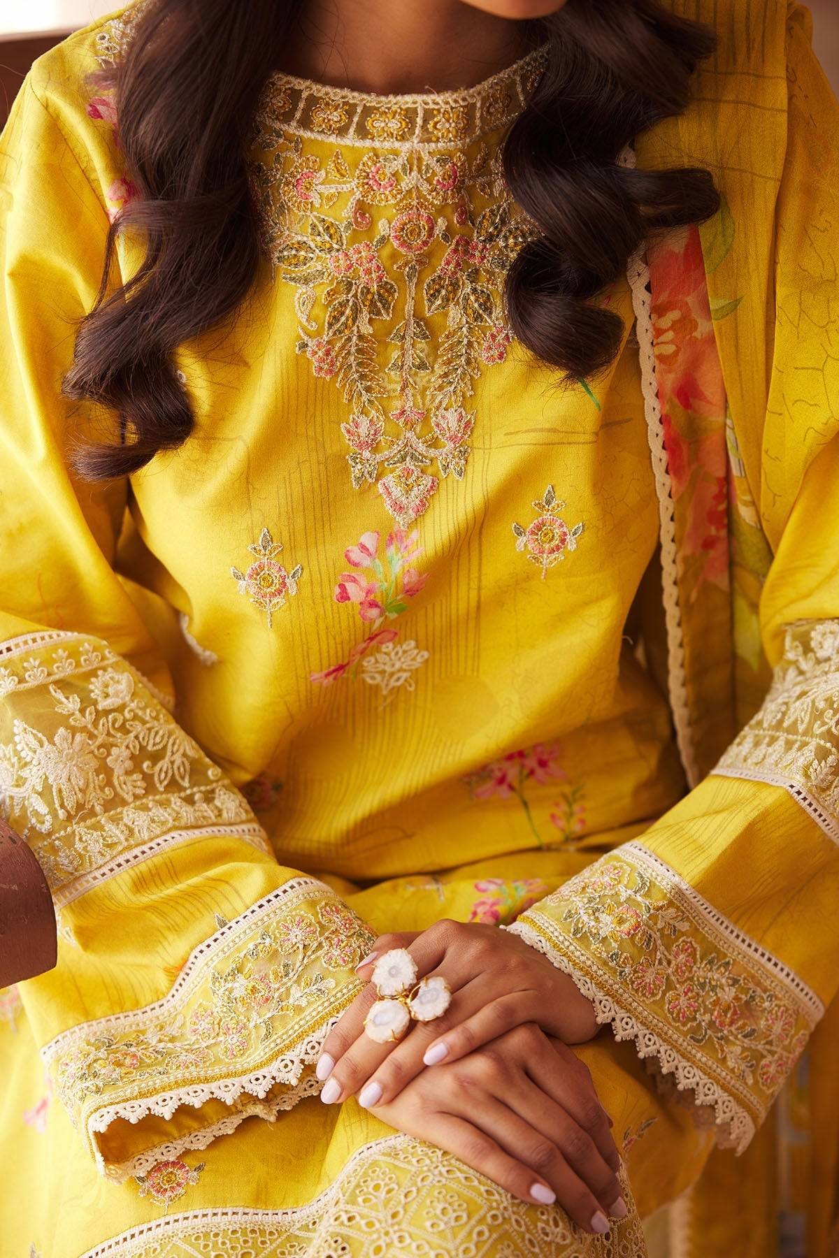 Motifz | Premium Lawn 25 | 3741-ELIE by Maria Faisal - Registered Vendor of : Motifz - type : Ladies Clothes - 100% original wedding dresses