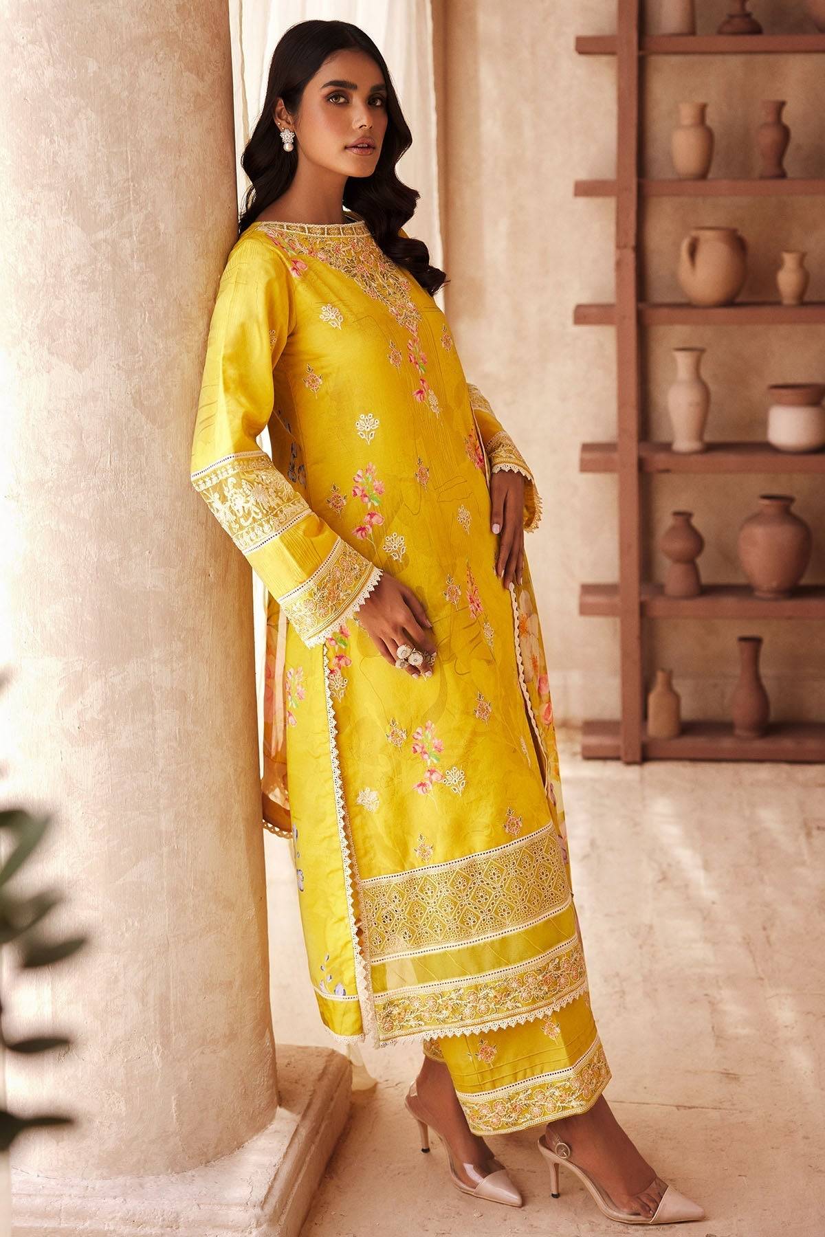 Motifz | Premium Lawn 25 | 3741-ELIE by Maria Faisal - Registered Vendor of : Motifz - type : Ladies Clothes - 100% original wedding dresses