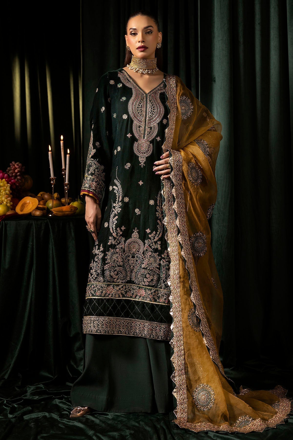 Motifz | Velvet Formals | 5094-YUMNA - Ladies Clothes - Maria Faisal