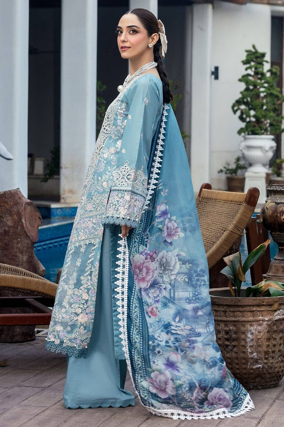 Motifz | Premium Lawn 25 | 5301-ELAYNE by Maria Faisal - Registered Vendor of : Motifz - type : Ladies Clothes - 100% original wedding dresses