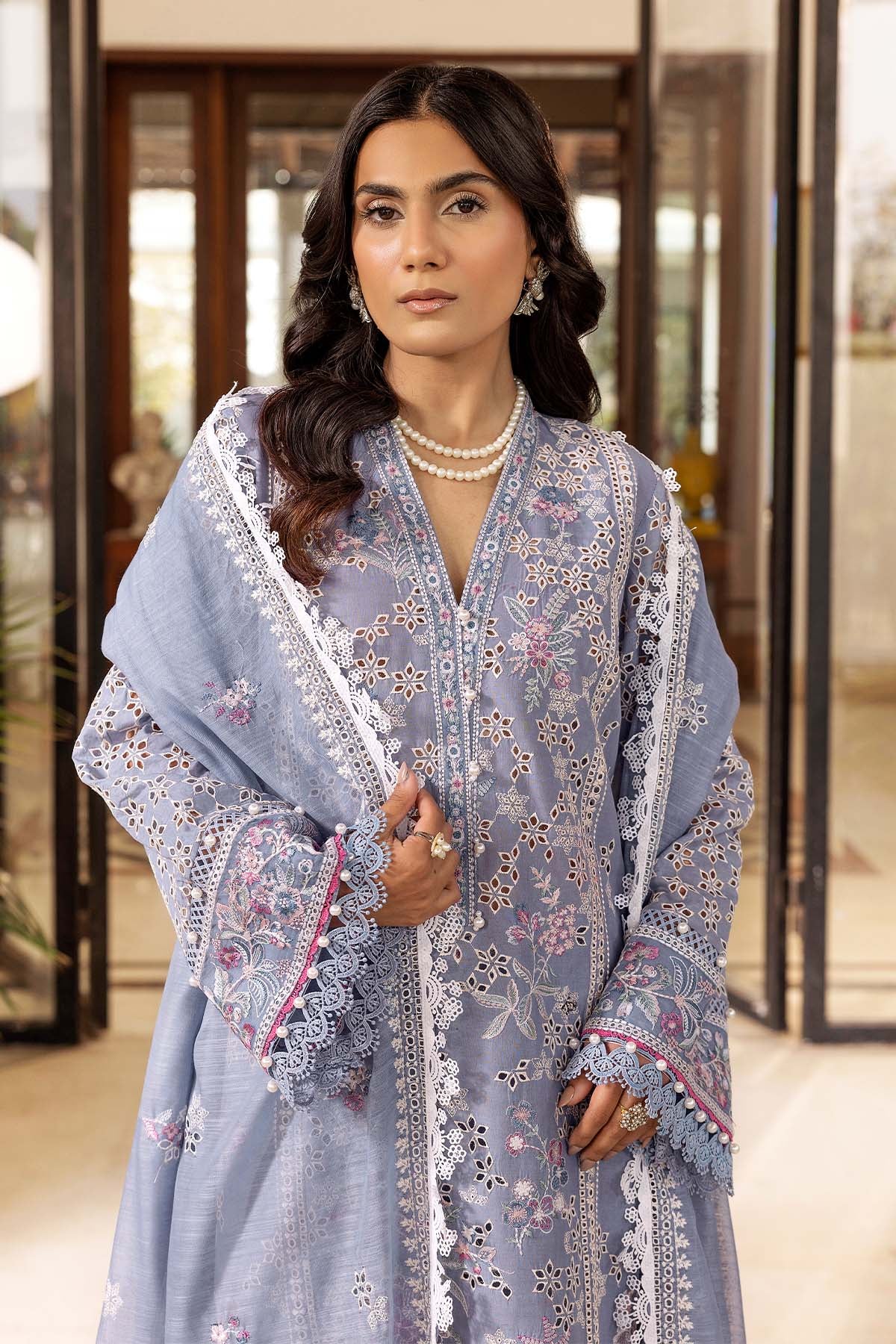 Motifz | Premium Lawn 25 | 5302-ROSALIE by Maria Faisal - Registered Vendor of : Motifz - type : Ladies Clothes - 100% original wedding dresses