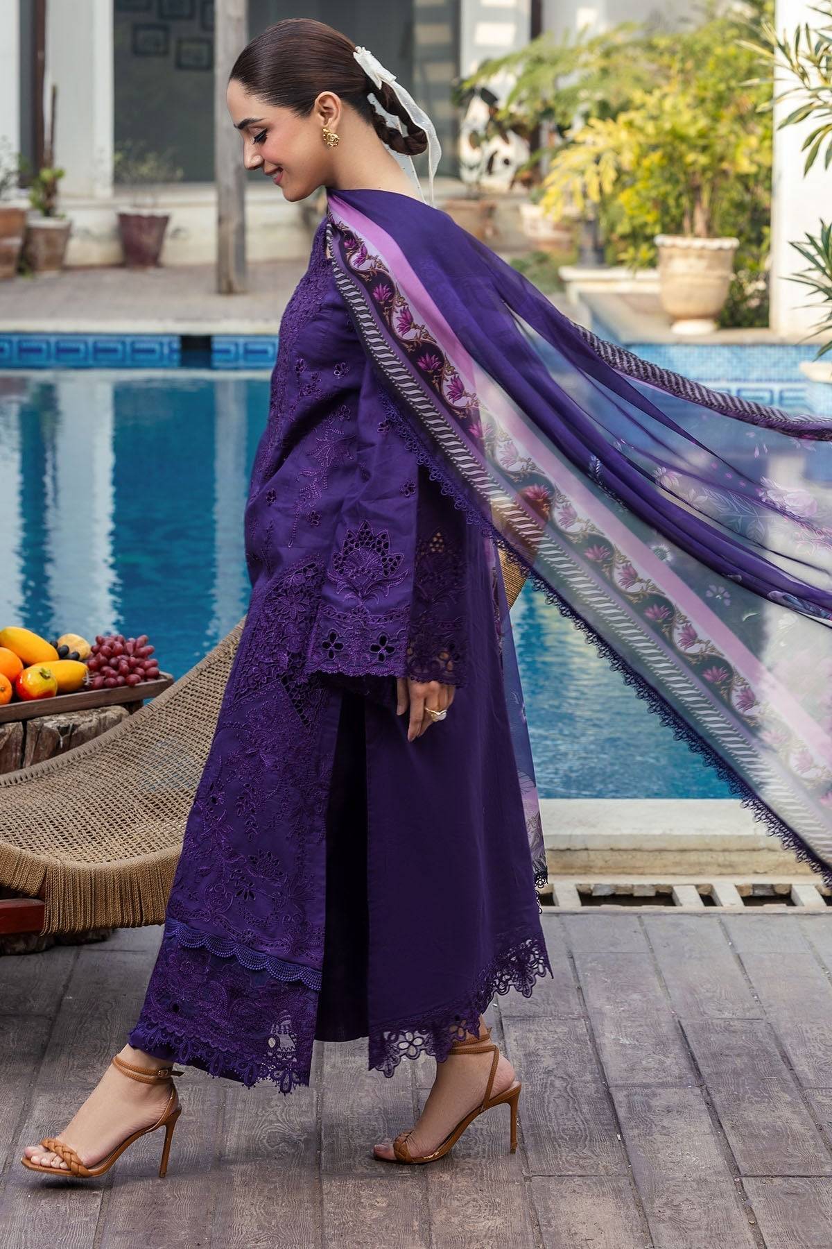 Motifz | Premium Lawn 25 | 5314-MIREILLE by Maria Faisal - Registered Vendor of : Motifz - type : Ladies Clothes - 100% original wedding dresses