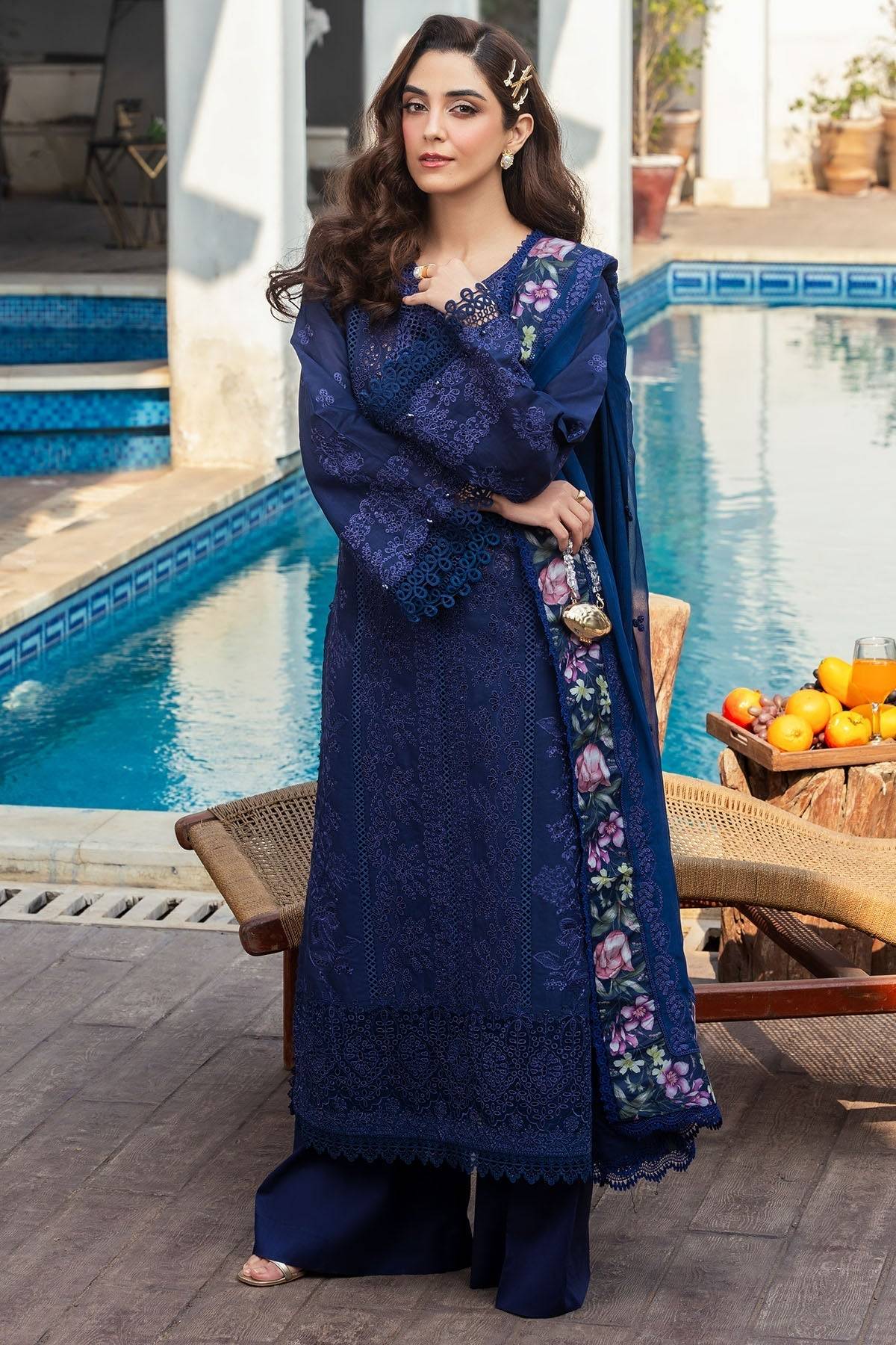 Motifz | Premium Lawn 25 | 5330-MAELYS by Maria Faisal - Registered Vendor of : Motifz - type : Ladies Clothes - 100% original wedding dresses