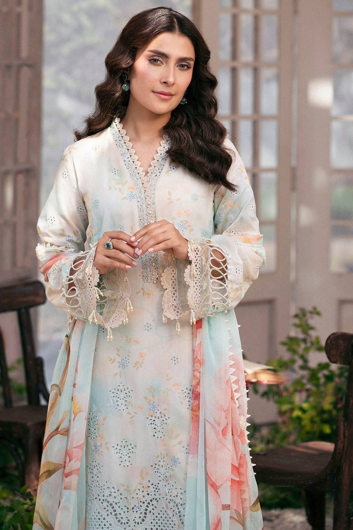 Motifz | Premium Lawn 25 | 5423-DAISY by Maria Faisal - Registered Vendor of : Motifz - type : Ladies Clothes - 100% original wedding dresses